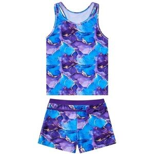 Belovecol Girls Swimsuits Two Piece Tankini Bathing Suits Boyshort -13-14 (XL)